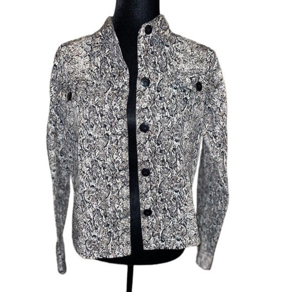 KAREN HART Coat Jacket Snake Print Lined